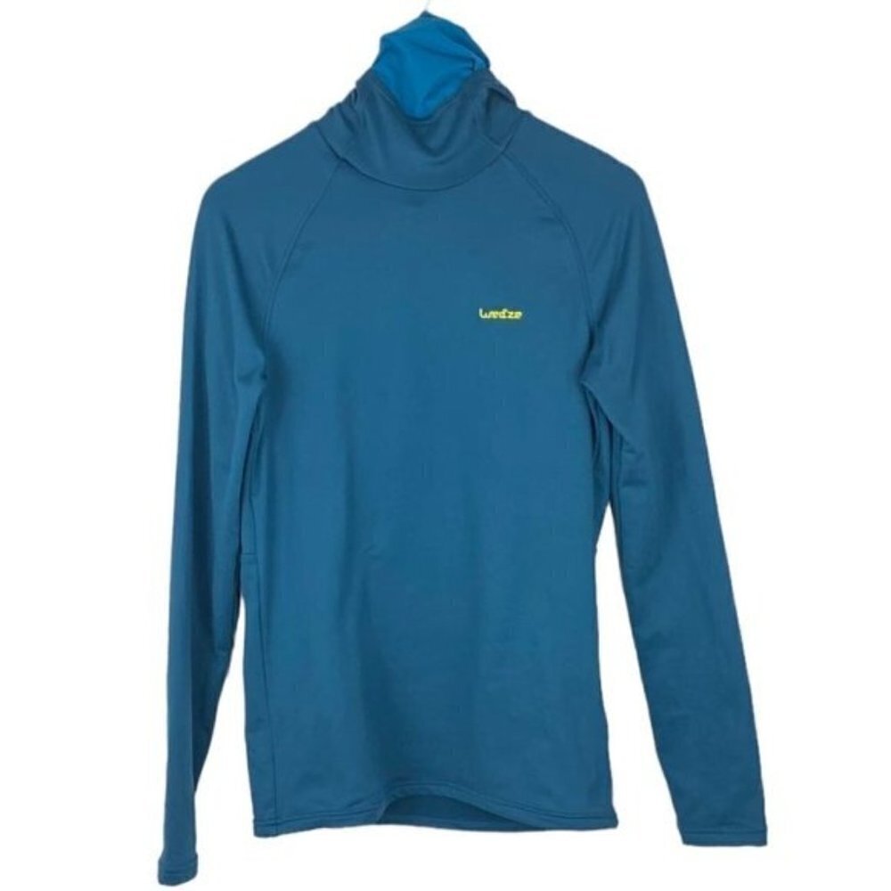 WEDZE Teal Freshwarm Collared Hooded Long Sleeve Shirt Ski Undergarment US S